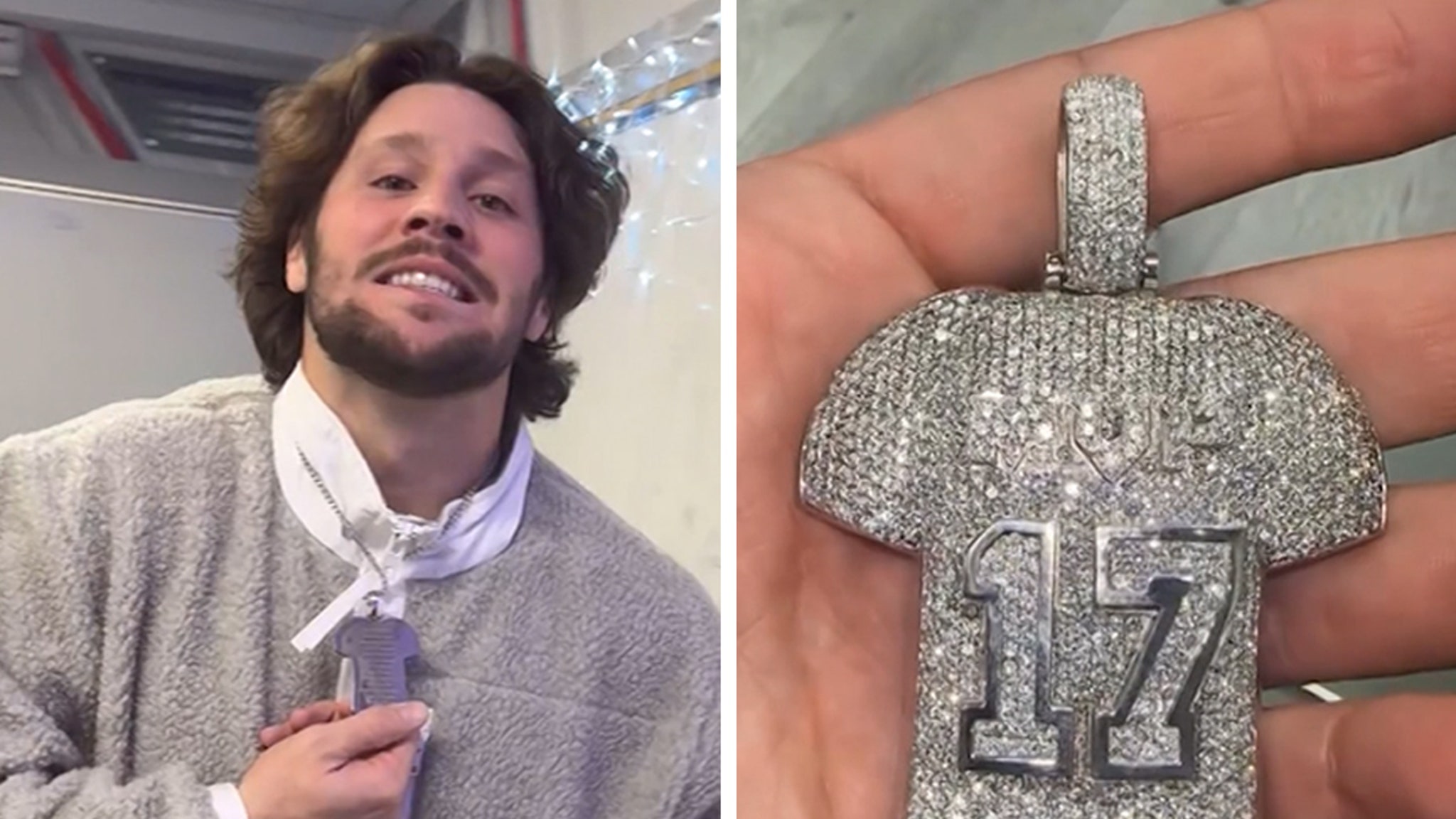 Josh Allen’s MVP Chain Features White Gold, 27 Carats Of Diamonds Josh Allen’s MVP Chain Features White Gold, 27 Carats Of Diamonds